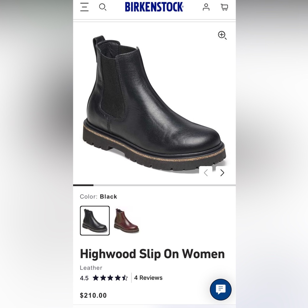 Birkenstock high wood black Leather Ankle Boots
